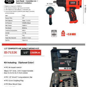 24 Súng Siết Ốc Khí Nén 1/2 Inch MOK - 7152