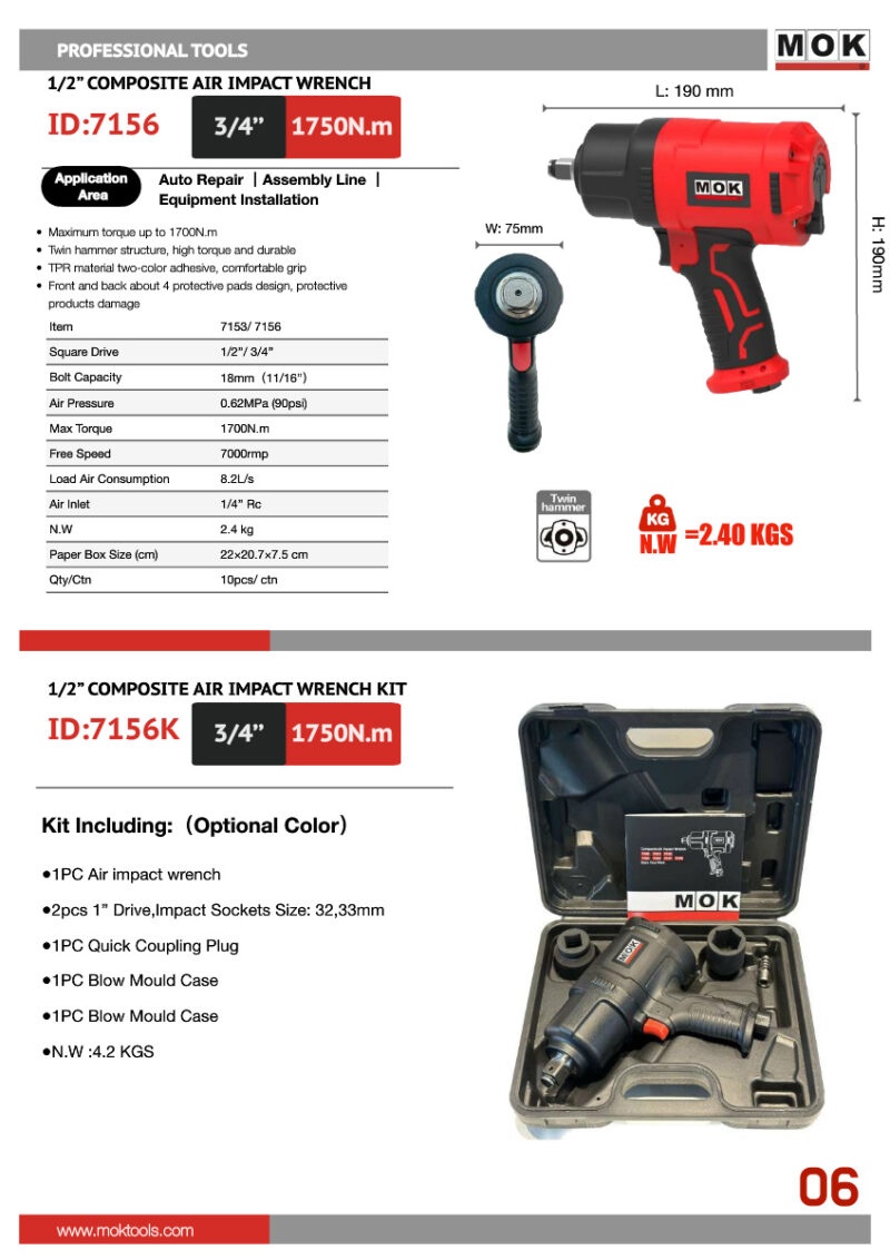 26 Súng Siết Ốc Khí Nén 1 Inch MOK - 7165