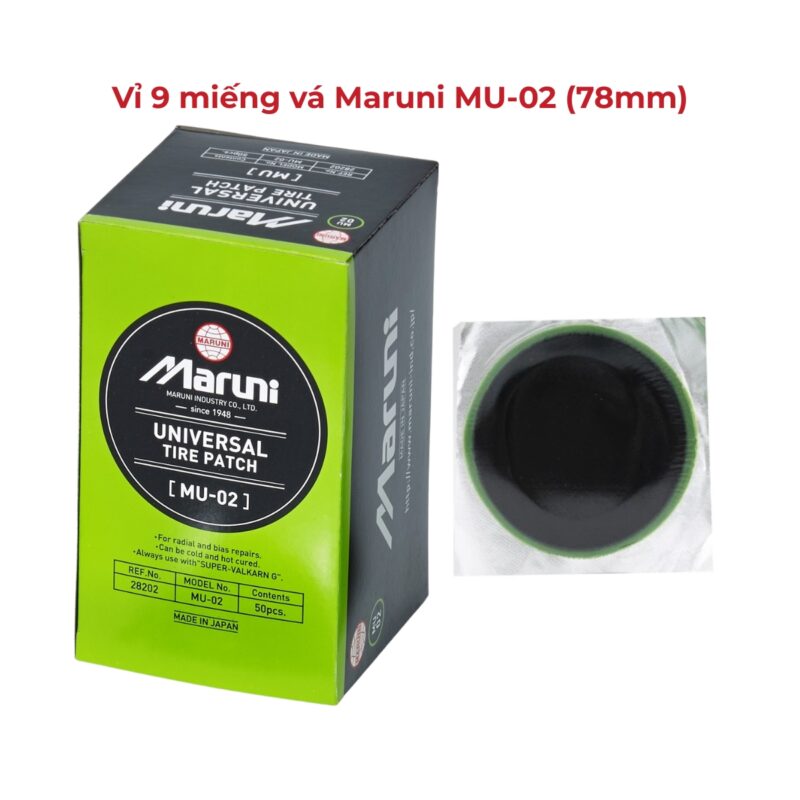 Vỉ 9 Miếng Vá Lốp Maruni MU-02 Tròn 78mm