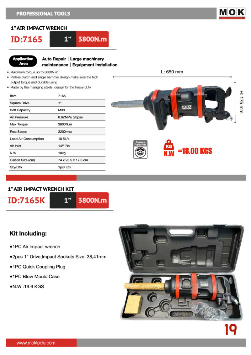 sung-mok-7165-3 Súng Siết Ốc Khí Nén 1 Inch MOK - 7165