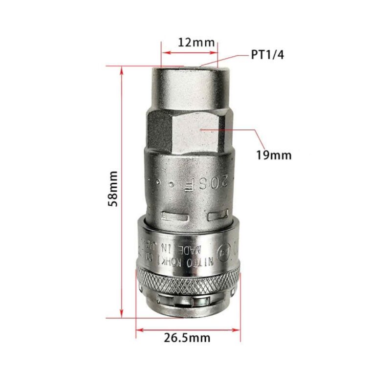 Đầu Nối Nhanh Ống Dẫn Khí Nén NITTO 20SF Bằng Thép