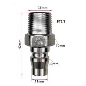 Đầu Nối Nhanh Khí Nén NITTO 30PM Bằng Thép Không Gỉ