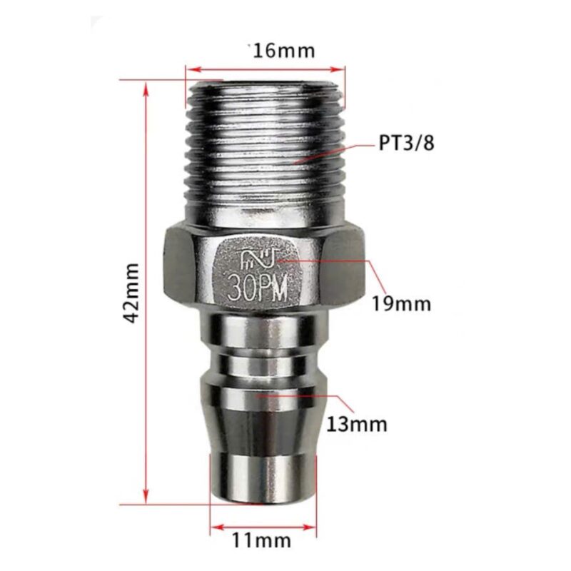 Đầu Nối Nhanh Khí Nén NITTO 30PM Bằng Thép Không Gỉ