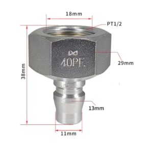 Đầu Nối Nhanh Khí Nén NITTO 40PF Bằng Thép Không Gỉ