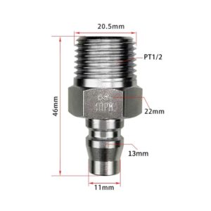 Đầu Nối Nhanh Khí Nén NITTO 40PM Bằng Thép Không Gỉ