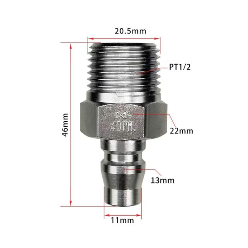 Đầu Nối Nhanh Khí Nén NITTO 40PM Bằng Thép Không Gỉ