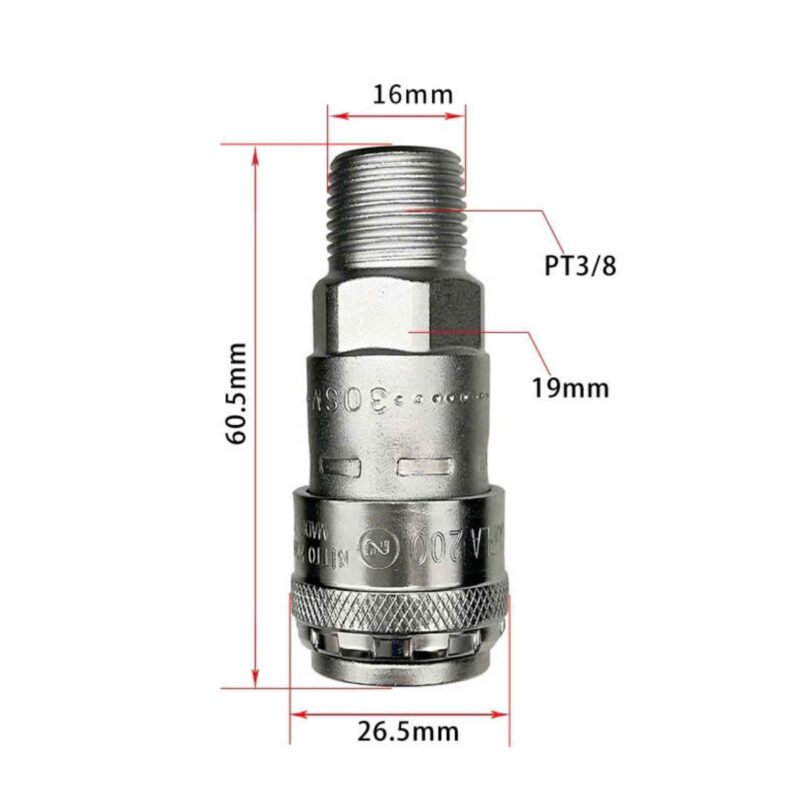 Đầu Nối Nhanh Ống Dẫn Khí Nén NITTO 200-30SM Bằng Thép